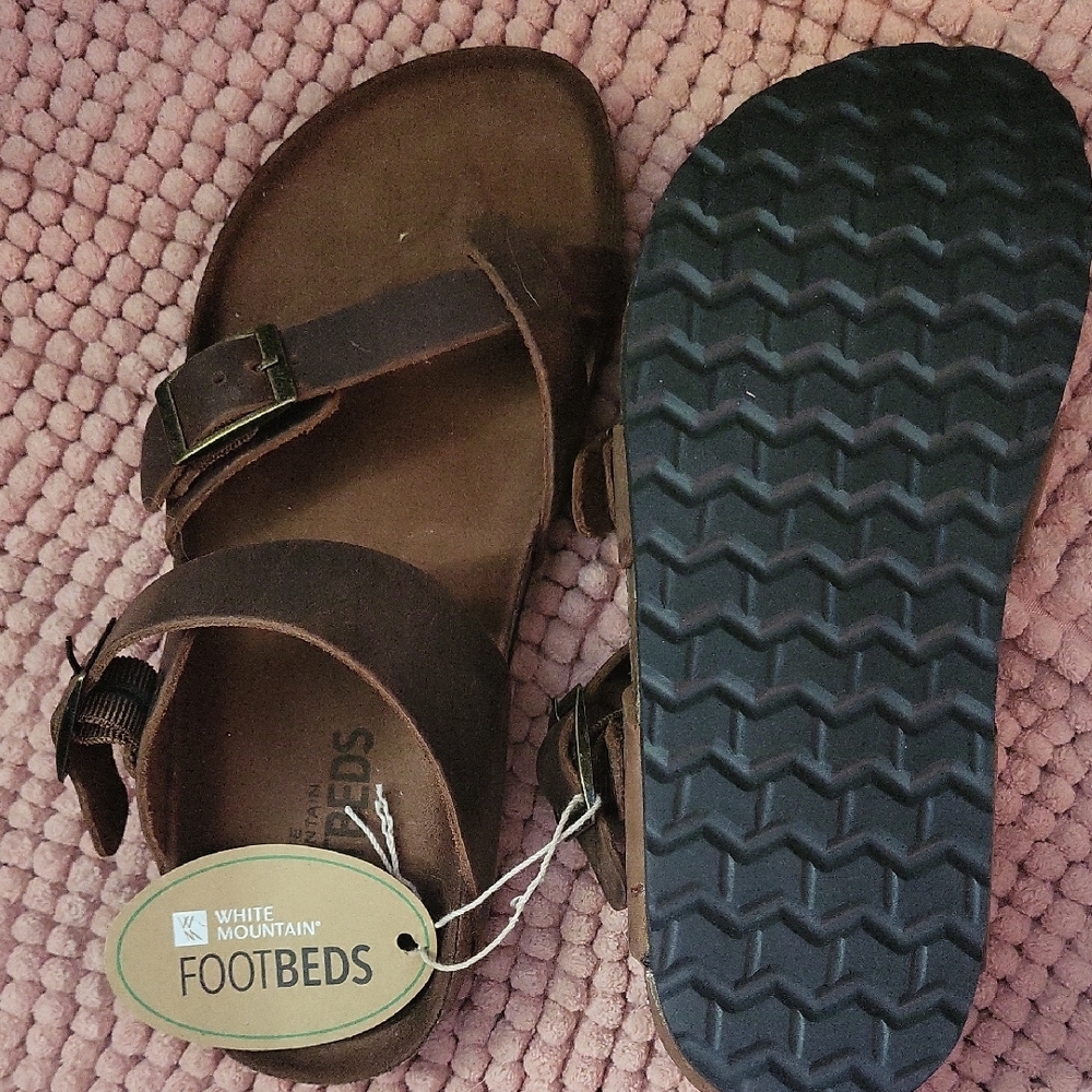 White Mountain Brown Sandals